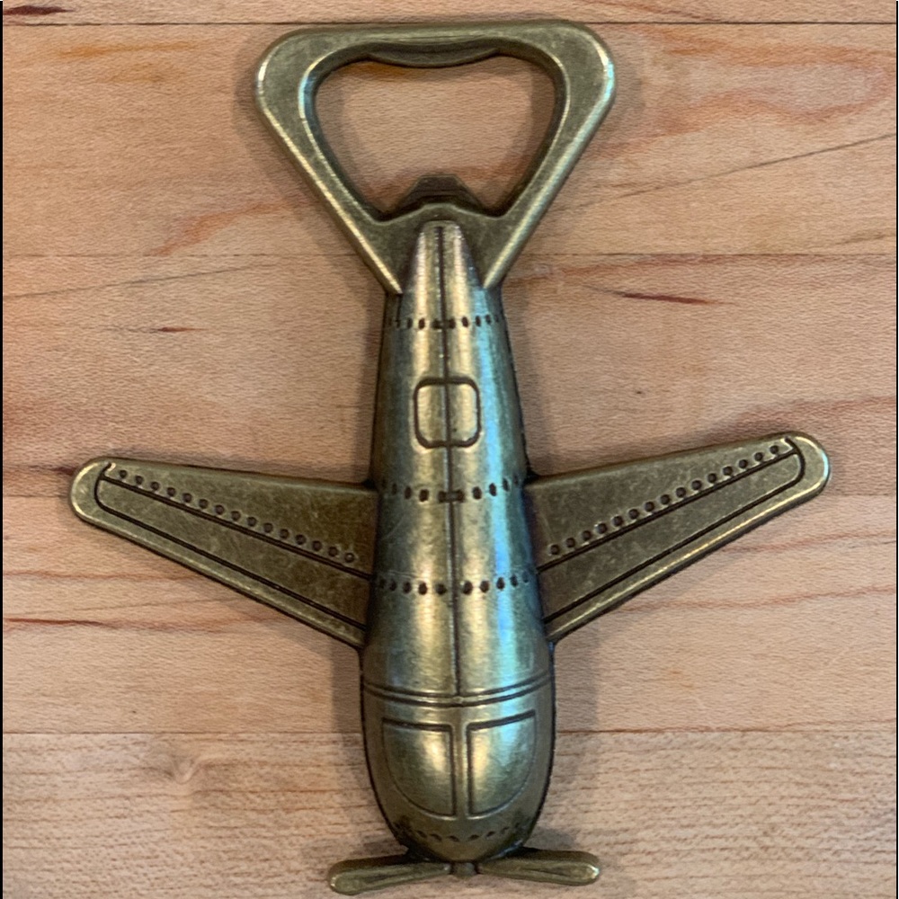 Airplane bottle opener